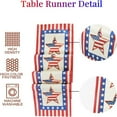 thumbnail image 2 of 4th of July Table Runner Decorations for Home Patriotic Memorial Independence Day Decoration Linen Table Runners 13x72inch, 2 of 5