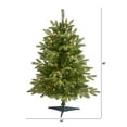 thumbnail image 3 of Nearly Natural 3' Green Fir Artificial Christmas Tree Prelit 50 Clear Lights, 3 of 7