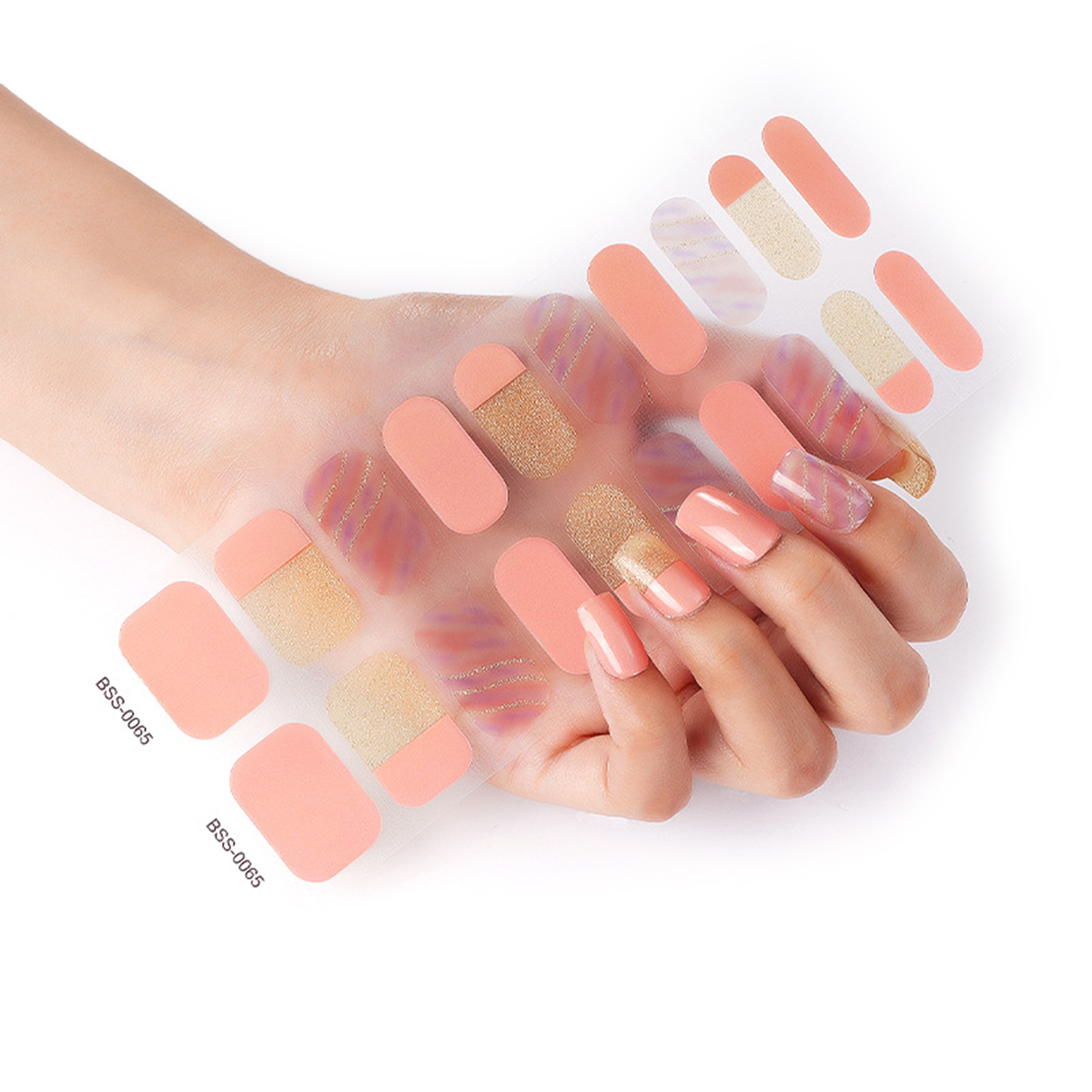 ExtremeWin 20Pcs Adhesive Full Wrap Gel Nail Stickers Semi Cured Gel