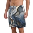 thumbnail image 2 of Balery Mountain White Dragon Traje de Baño Estilo Hawaiano para Hombre, Shorts de Secado Rápido con Bolsillos-Large, 2 of 6