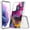 Butterflies N Flowers, variant on AquaFlex Hybrid Slim Designed For Samsung Galaxy S22 Case Transparent Clear