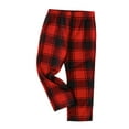 thumbnail image 5 of Frontwalk Family Plaid Pajamas Pants Women Men Casual Straight Leg Pants Christmas Sleepwear Elastic Waist Pj Bottoms Red Dad 2XL, 5 of 8