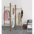 thumbnail image 4 of 3 Panel Hallstand Screen Room Divider With 4 Metal Garment Racks & 2 Hooks, 4 of 5