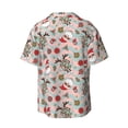 thumbnail image 6 of Daiia Quirky Santa Reindeer Retro Wave Men's Linen Shirts Short Sleeve Casual Shirts Button Down Shirt for Men Beach Summer Wedding Shirt-3X-Large, 6 of 6