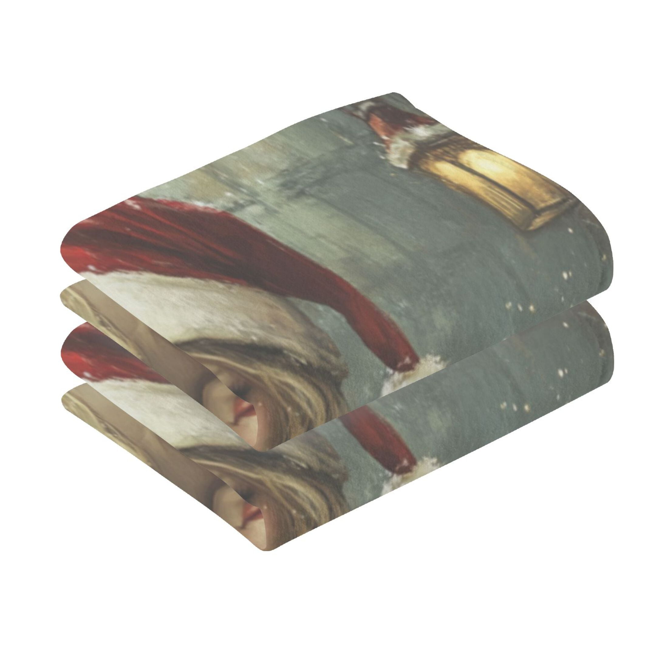 Cotton Towel Two-Piece 16x28 Inch One Sizex2 Face Towel Set Towel Set Cotton Hand Bath Towel Bathroom Beach Christmas Mermaid
