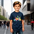 thumbnail image 2 of Tisuna Graphic T Shirts For Boys Kids Short Sleeve Crew Neck New York Print Tops Casual School Sport Shirts For Toddler And Tweens 2-13 Years, 2 of 5