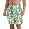 thumbnail image 2 of Naloa Cactus Plants1 Men's Beach Shorts, Surfing shorts, Swim trunks, Quick Dry Swim Trunks for Surfing Beach Fun - Large, 2 of 9