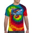 thumbnail image 2 of Wild Bobby, Abstract Wind Surfer with Dolphins, Animal Lover, Tie-Dye Tees, Reactive Rainbow, Small, 2 of 3