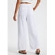 thumbnail image 2 of Pantalones Libin de lino para mujer, pernera ancha y cintura alta, color blanco, 2 of 7