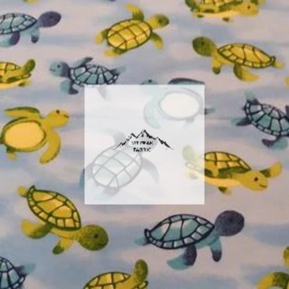 Handmade Sheets or Pillow Cover Turtles Flannel
