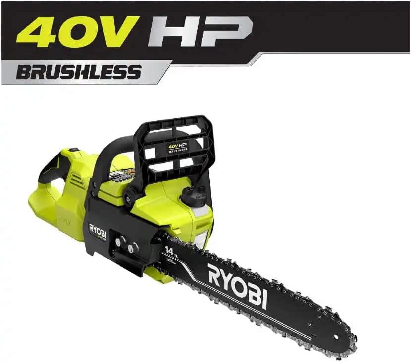 RYOBI 40-Volt HP Brushless 14 in. Electric Cordless Chainsaw (Tool Only) RY405010 (Bulk Packaged)