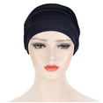 thumbnail image 3 of iHPH7 Head Wraps for Women Hair Scarf Head Wraps for Cancer Patients Women Head Coverings for Women Head Wrap Scarf, Navy One Size, 3 of 5