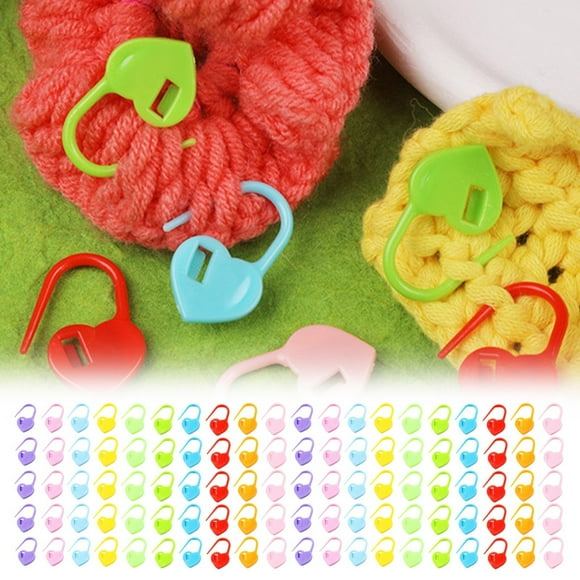 New Arrivals! Dusknt Heart Shape Buckle, Love Shaped Marking Buckle Marking Knitted Accessories Used As Decorative Markings for Weaving Machines Easy to Use and Store