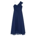 thumbnail image 2 of MSemis Kids Girls One-Shoulder Ruffle Bridesmaid Wedding Party Pageant Dress, 2 of 7