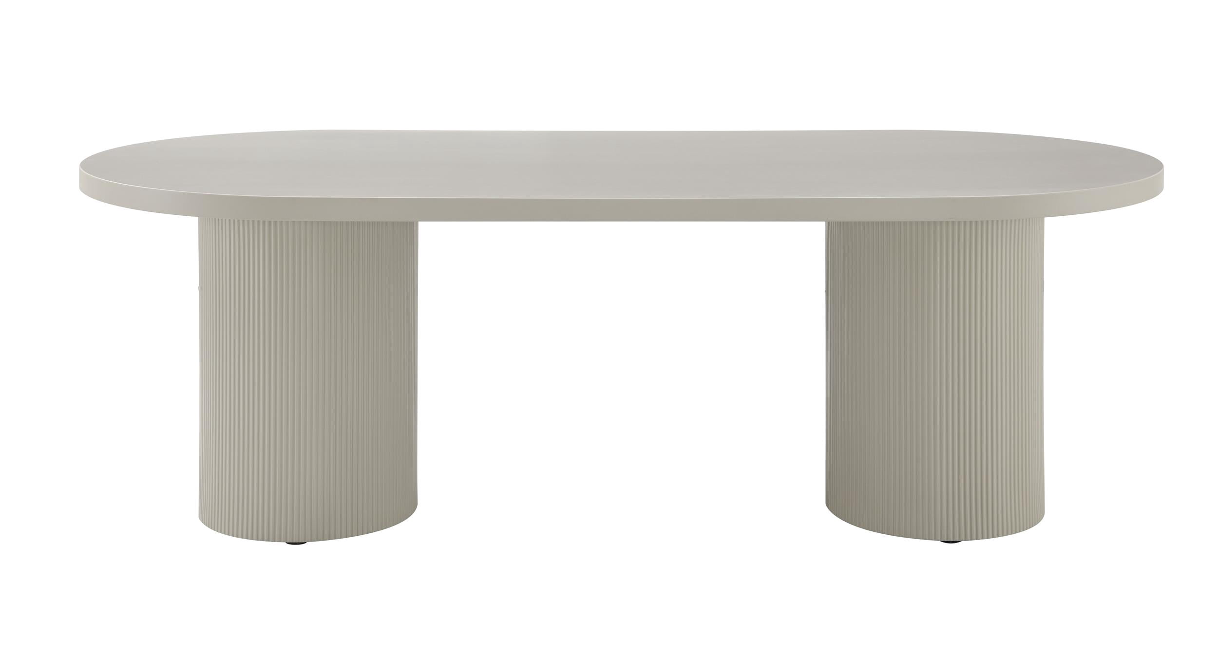 ACME Laela Contemporary Wood Oval Dining Table in Bone White