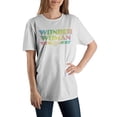 thumbnail image 2 of Womens Wonder Woman Comic Book Superhero White Graphic Tee- Medium, 2 of 4