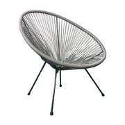 E-joy Acapulco Patio Chair/ All-Weather Weave Lounge Chair /Patio Sun Oval Chair /Indoor Outdoor Chairs/ Egg Chairs/patio furniture/ acapulco chair/ 1 Piece,Grey