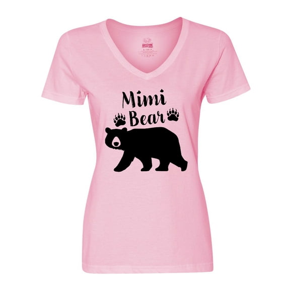 Inktastic Mimi Bear in Black Women's V-Neck T-Shirt