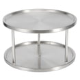thumbnail image 2 of Organizador de cocina giratorio para ahorrar espacio, estante para especias de acero inoxidable de dos niveles, 2 of 8