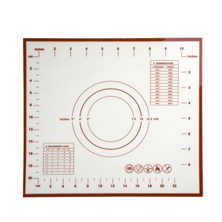 Silicone Baking Mat for Pastry Rolling with Measurements, Liner Heat Resistance Table Placemat Pad Pastry Board, Reusable Non-Stick