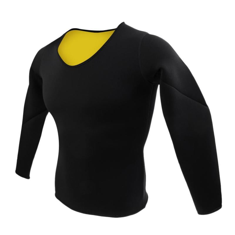 Long Sleeve Thermo Exercise Gym Sauna Suit Body Shaper Neoprene Shirt Top XL 