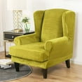 thumbnail image 3 of SHANNA Wingback Chair Slipcover Sofa Furniture Protector 2-Piece Armchair Covers with Seperate Seat Cushion Cover, 3 of 9