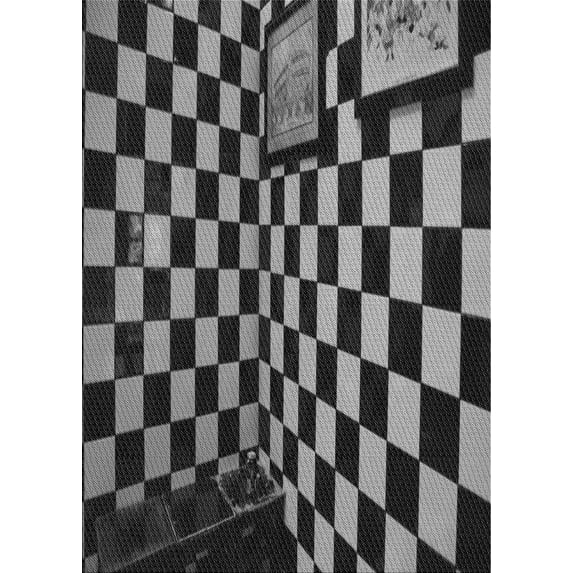 Ahgly Company Indoor Rectangle Patterned Dark Gray Novelty Area Rugs, 8' x 10'