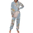 thumbnail image 2 of Dumbo Unisex Onesie Pajamas Zipper Jumpsuit Hooded One Piece Sleepwear for Family Mens Womens, 2 of 8