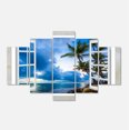 thumbnail image 2 of Window Open to Cloudy Blue Sky - Oversized Landscape Wall Art Print, 2 of 3