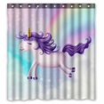 thumbnail image 1 of YUSDECOR cute little unicorn WaterProof Polyester Fabric Shower Curtain Size 66x72 Inches, 1 of 1