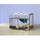thumbnail image 4 of Pecera de acuario de oro pequeño, pecera de escritorio, pecera de acrílico transparente, pecera ornamental de plástico, protección del medio ambiente, producto de color blanco de escritorio pequeño JAMW Sencillez, 4 of 5