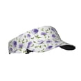 thumbnail image 2 of Yiaed Purple Chicory Print Sport Sun Visor Hats Adjustable Empty Top Baseball Cap Cotton Ball Caps for Women and Men, 2 of 5