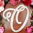 thumbnail image 3 of Unfinished Wooden Monogram O Alphabet Decorative Letters, Rustic Wall Hanging Craft Home Decor, 13", 3 of 4