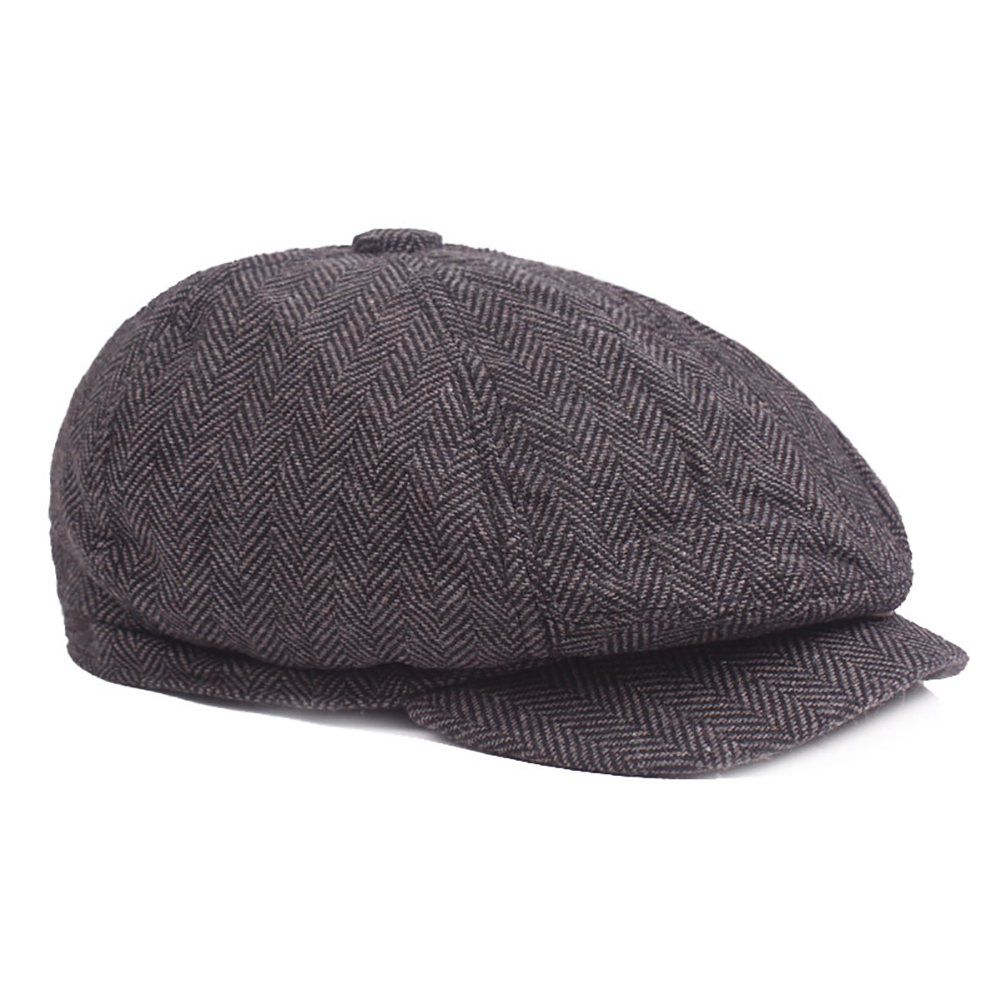 AYYUFE Fashion Classic Newsboy Beret Hat Men's Knitted Outdoor Casual Octagonal Cap - image 3 of 3