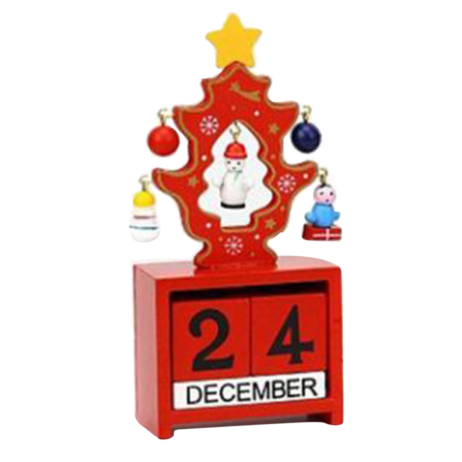 Kids Visual Timer Large Christmas Calendar Wooden Block Permanent Desk
