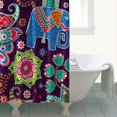 thumbnail image 5 of Classic Retro Floral Shower Curtain 72x84 Inches, Quick-Dry Polyester with Plastic Rings, Elegant Bohemian Paisley Design for Bathroom, 5 of 5