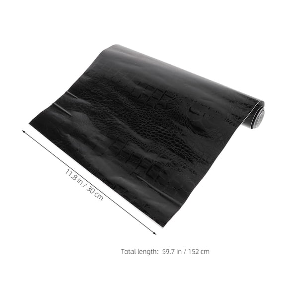 DRAFIDEEP Black Permanent Vinyl Car Interior Wrap Self-Adhesive Film for Car Owners, 1 Pack Protective Cover