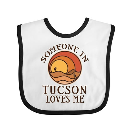 

Inktastic Someone in Tucson Arizona Loves Me Gift Baby Boy or Baby Girl Bib