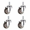 thumbnail image 6 of 4-Pack 1 Inch Small Tiny Shopping Cart Wheel Swivel Caster Wheels Soft Rubber TPE M6x 15mm Mini Threaded Stem Caster Wheel, 33lb/15kg Load Capacity, 6 of 6