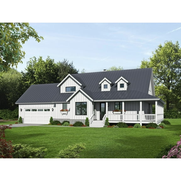763-1543: Traditional Country 3 Bed, 3 Bath Luxury Home Plan, 2500 Sq Ft: Full Blueprints with License to Build by Home Plan Marketplace - Lesuto