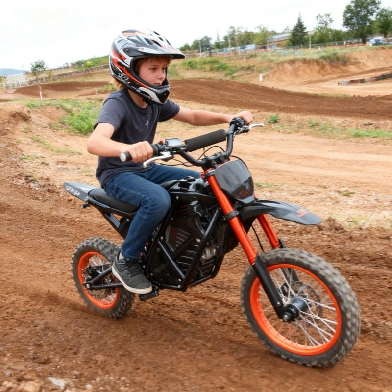 3000W 48V Electric Dirt Bike for Adults 38MPH Top Speed 38 Miles Range Full Suspension UL2849 Certified