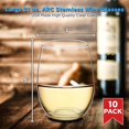 thumbnail image 5 of DISCOUNT PROMOS Shatterproof Clear Stemless Wine Glasses Set, 21 oz, 10 Piece, 5 of 5