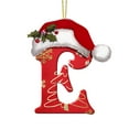 thumbnail image 2 of Mbvtdt 26 Initial Letters Christmas Tree Pendant,2025 Christmas Letters Ornaments A to Z Ornament Letters Decorative,Hanging Xmas Alphabet Letters,for Christmas Tree DIY Craft Xmas Ornaments,E, 2 of 6