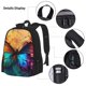 thumbnail image 3 of Fotbe Vibrant Rainbow Butterfly A Set Escolar 3 en 1 para Niños - Mochila Duradera con Lonchera Aislante y Estuche para Lápices - Mochila Escolar para Niños y Niñas, 3 of 7