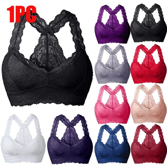 Women's Bras JIANLAI Full Coverage Wireless Bra Padded Seamless Bralettes Comfortable Basic Everyday Bras Black