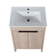 thumbnail image 3 of BNK 24 Inch Freestanding Bathroom Vanity with White Ceramic Sink, Modern Floor Standing Bathroom Vanity Set, Single Bathroom Vanity and Sink Combo, with 2 Doors, 3 of 9
