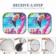 thumbnail image 6 of Naloa Tropical Flamingo Summer Print 2-Piece Windshield Sunshade,Foldable Car Front Window Sun Shades,for Most Sedans SUV Truck-Large, 6 of 6