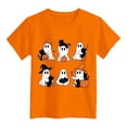 thumbnail image 5 of 1-2 Years Kid's Short Sleeved Halloween Bow Print T Shirt For Boys And Girls Spooky Seaon Tops 1T 2T 3T 4T 5T 6T 7T 8T 9T Orange T-Shirt for Boy Girl, 5 of 5