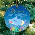 thumbnail image 3 of Ornaments Shark Baby's 1st Xmas, Personalized Shark Baby Boy Girl First Christmas Ornaments Gift for Kids Baby, Shark Baby's First Xmas Ornament, Custom Name & Year Shark Baby Kids Christmas Ornament, 3 of 6