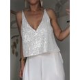 thumbnail image 4 of xiaxaixu Débardeurs d'Été Décontractés pour Femmes Sans Manches Col en V Profond à Sequins pour Fête, 4 of 9